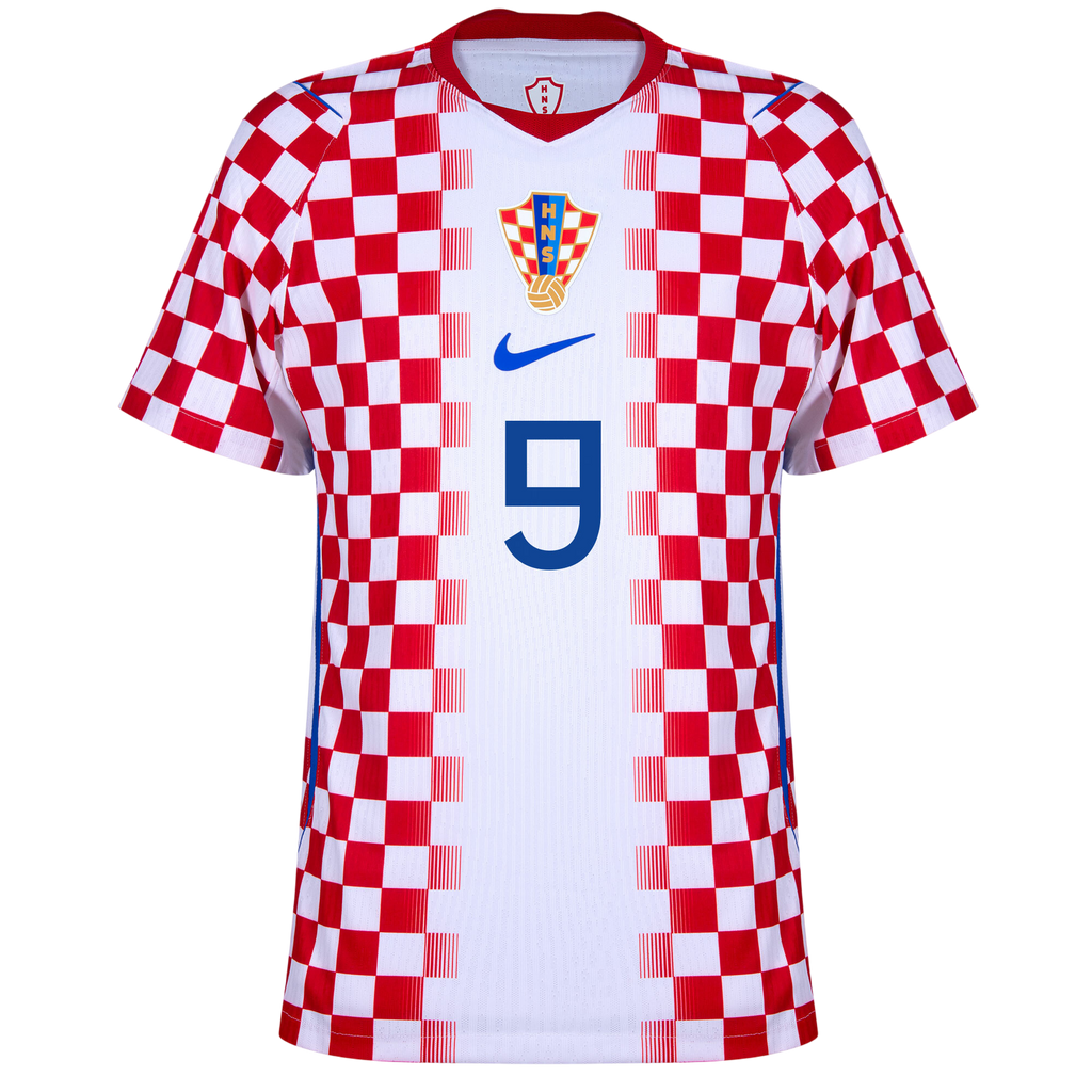 Croatia KRAMARIĆ #9 Home World Cup 2026 Jersey Player's Version Red & White Men's