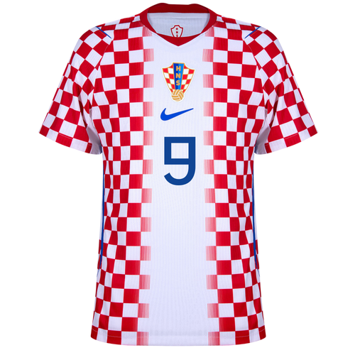 Croatia KRAMARIĆ #9 Home World Cup 2026 Jersey Player's Version Red & White Men's