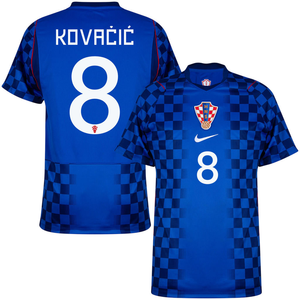 Croatia KOVAČIĆ #8 Away World Cup 2026 Jersey Blue Men's