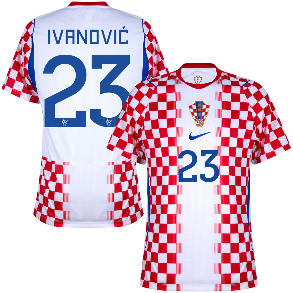 Croatia IVANOVIĆ #23 Home World Cup 2026 Jersey Red & White Men's
