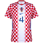Croatia PERIŠIĆ #4 Home World Cup 2026 Jersey Red & White Men's