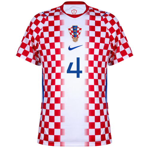 Croatia PERIŠIĆ #4 Home World Cup 2026 Jersey Red & White Men's
