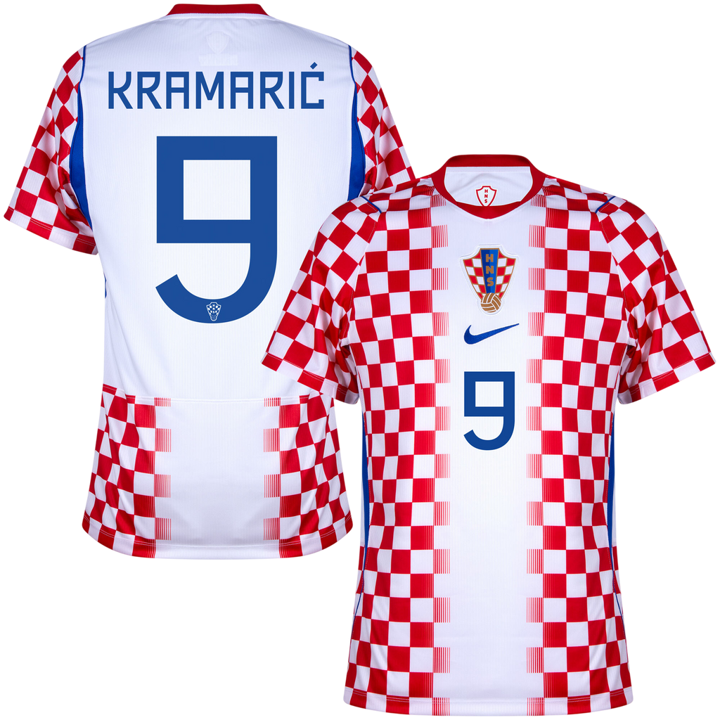 Croatia KRAMARIĆ #9 Home World Cup 2026 Jersey Red & White Men's