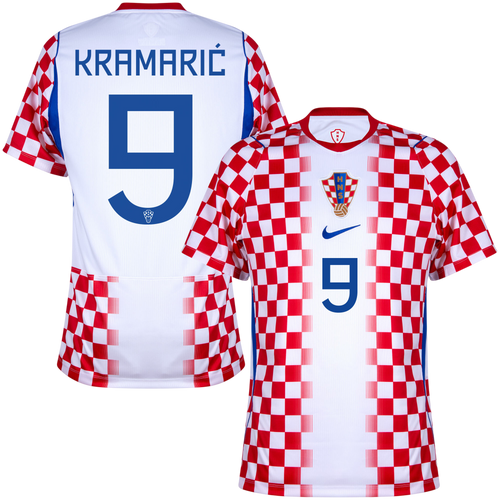 Croatia KRAMARIĆ #9 Home World Cup 2026 Jersey Red & White Men's