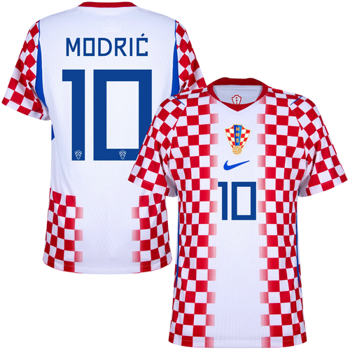 Croatia MODRIĆ #10 Home World Cup 2026 Jersey Player's Version Red & White Men's