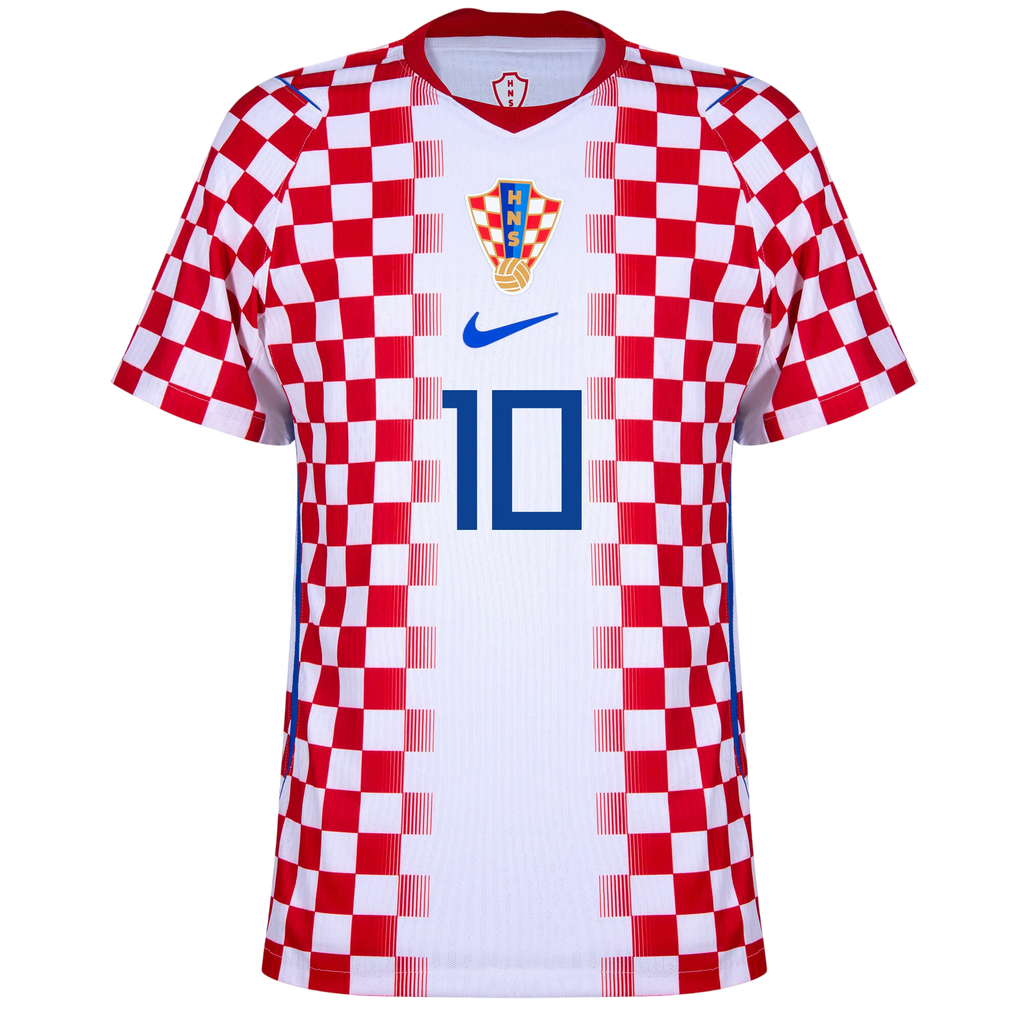 Croatia MODRIĆ #10 Home World Cup 2026 Jersey Player's Version Red & White Men's