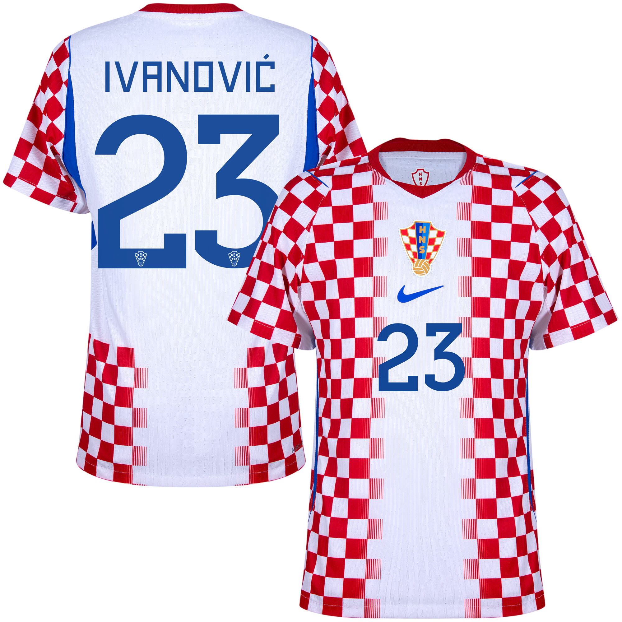 Croatia IVANOVIĆ #23 Home World Cup 2026 Jersey Player's Version Red & White Men's