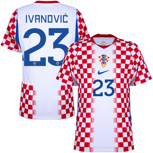 Croatia IVANOVIĆ #23 Home World Cup 2026 Jersey Player's Version Red & White Men's