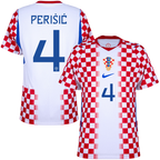 Croatia PERIŠIĆ #4 Home World Cup 2026 Jersey Player's Version Red & White Men's