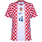 Croatia PERIŠIĆ #4 Home World Cup 2026 Jersey Player's Version Red & White Men's