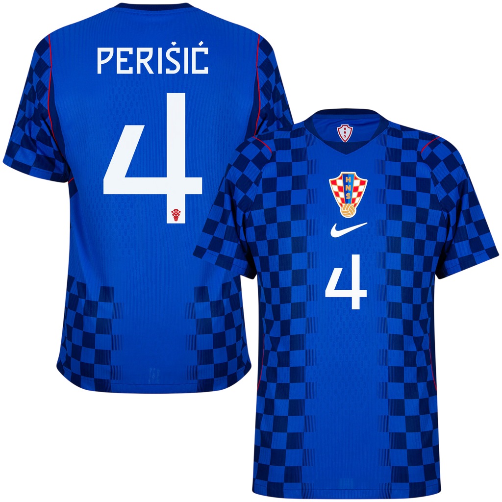 Croatia PERIŠIĆ #4 Away World Cup 2026 Jersey Player's Version Blue Men's