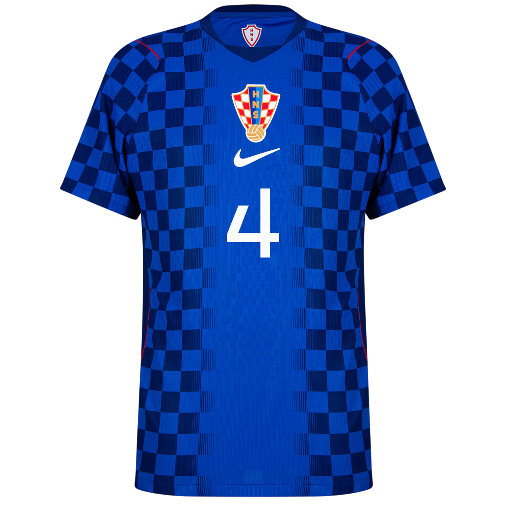 Croatia PERIŠIĆ #4 Away World Cup 2026 Jersey Player's Version Blue Men's