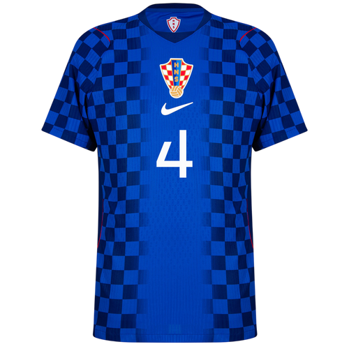 Croatia PERIŠIĆ #4 Away World Cup 2026 Jersey Player's Version Blue Men's