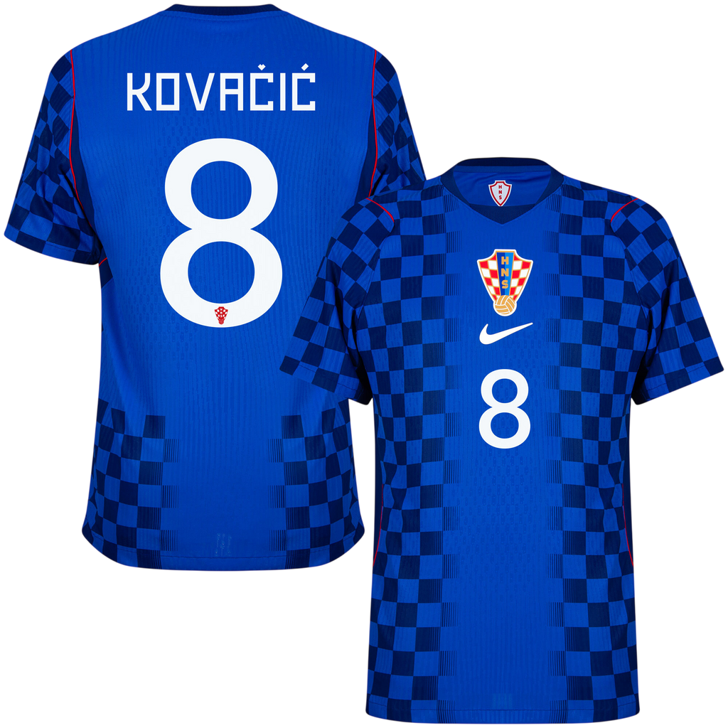Croatia KOVAČIĆ #8 Away World Cup 2026 Jersey Player's Version Blue Men's
