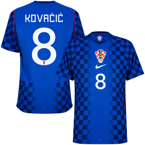Croatia KOVAČIĆ #8 Away World Cup 2026 Jersey Player's Version Blue Men's
