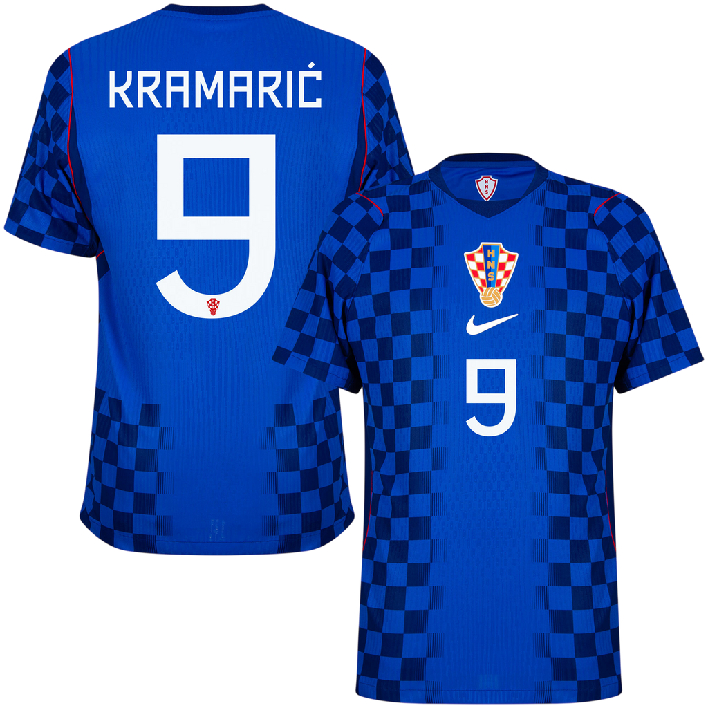 Croatia KRAMARIĆ #9 Away World Cup 2026 Jersey Player's Version Blue Men's