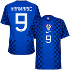 Croatia KRAMARIĆ #9 Away World Cup 2026 Jersey Player's Version Blue Men's