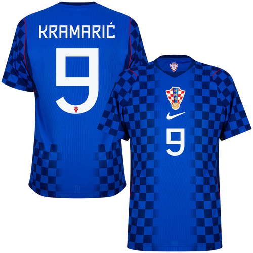 Croatia KRAMARIĆ #9 Away World Cup 2026 Jersey Player's Version Blue Men's