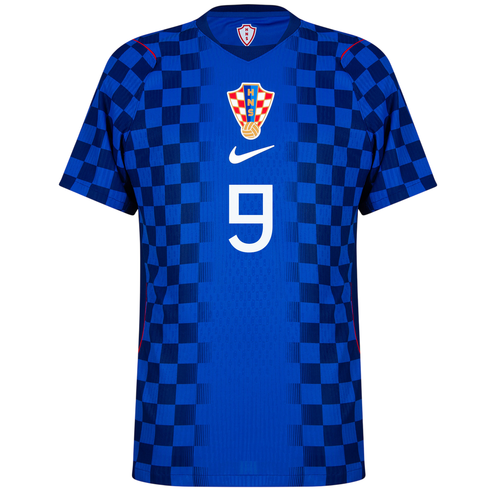 Croatia KRAMARIĆ #9 Away World Cup 2026 Jersey Player's Version Blue Men's