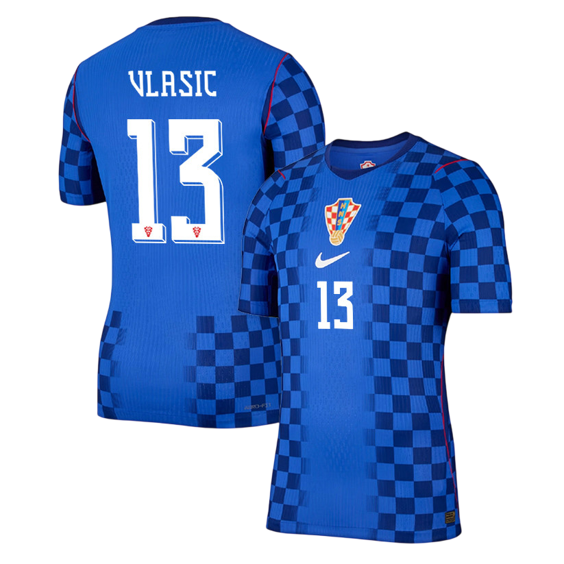 Croatia VLASIC #13 Away World Cup 2026 Jersey Blue Men's