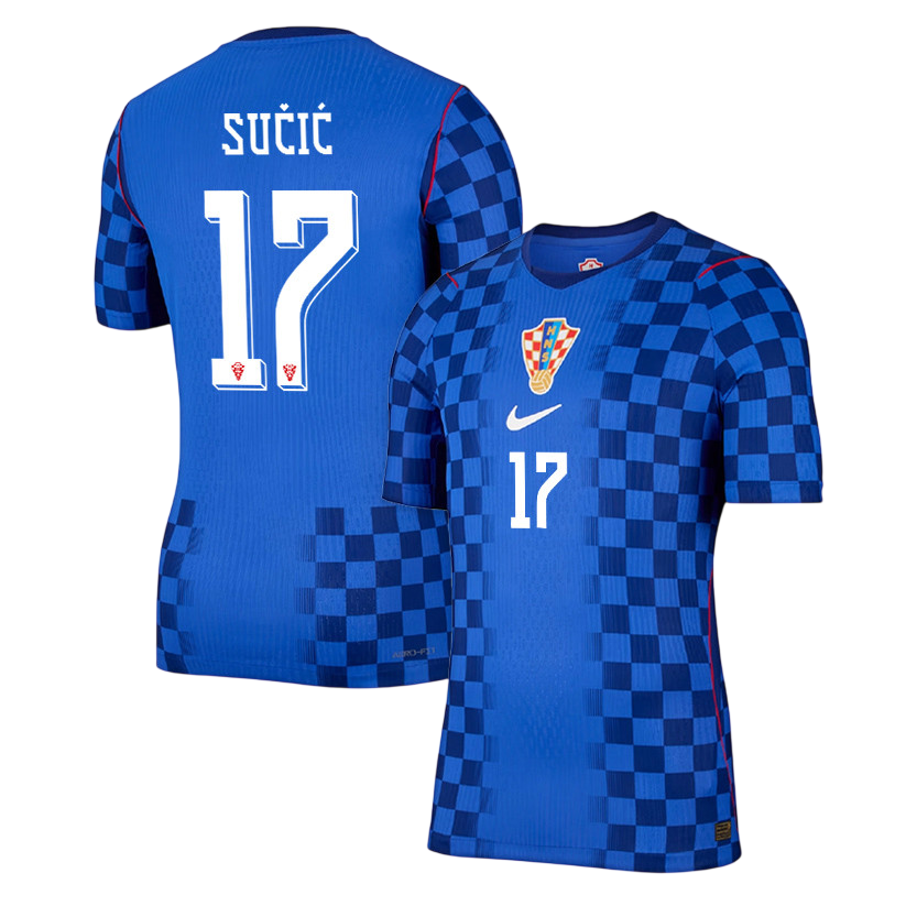 Croatia SUČIĆ #17 Away World Cup 2026 Jersey Blue Men's