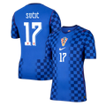 Croatia SUČIĆ #17 Away World Cup 2026 Jersey Blue Men's