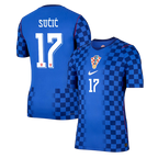 Croatia SUČIĆ #17 Away World Cup 2026 Jersey Blue Men's