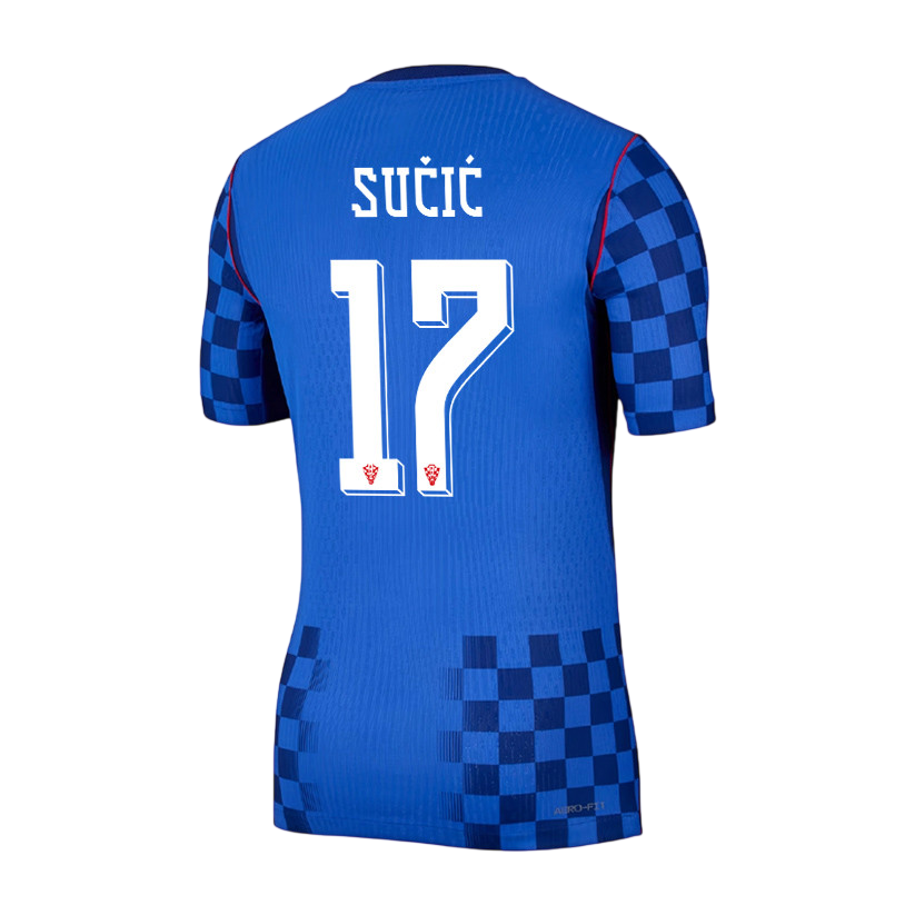 Croatia SUČIĆ #17 Away World Cup 2026 Jersey Blue Men's