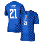 Croatia SUČIĆ #21 Away World Cup 2026 Jersey Blue Men's