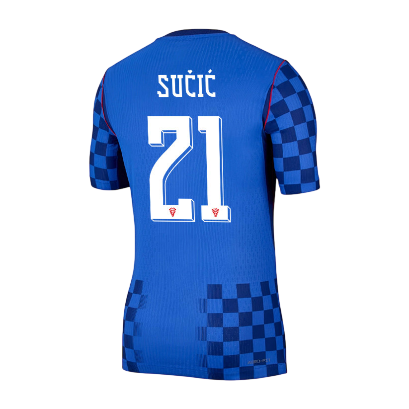 Croatia SUČIĆ #21 Away World Cup 2026 Jersey Blue Men's