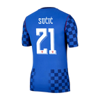 Croatia SUČIĆ #21 Away World Cup 2026 Jersey Blue Men's