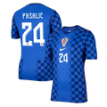 Croatia PAŠALIĆ #24 Away World Cup 2026 Jersey Blue Men's