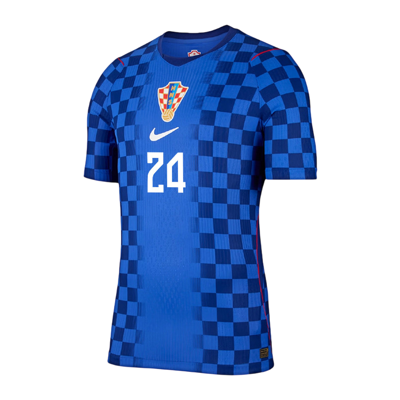 Croatia PAŠALIĆ #24 Away World Cup 2026 Jersey Blue Men's