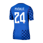 Croatia PAŠALIĆ #24 Away World Cup 2026 Jersey Blue Men's