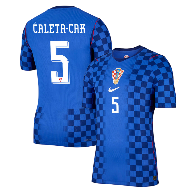 Croatia ĆALETA-CAR #5 Away World Cup 2026 Jersey Blue Men's