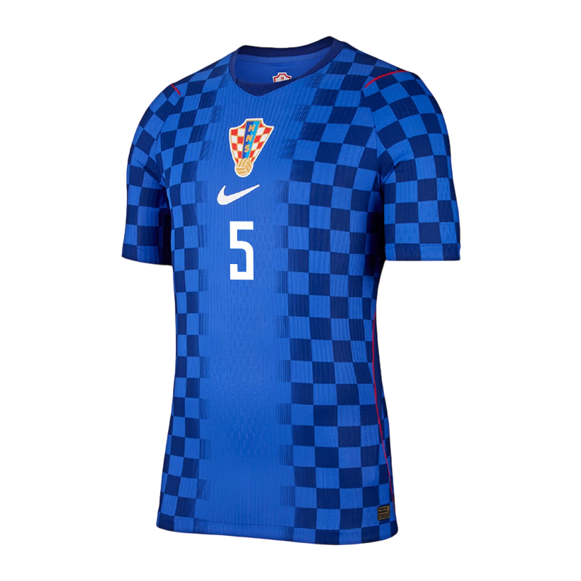 Croatia ĆALETA-CAR #5 Away World Cup 2026 Jersey Blue Men's