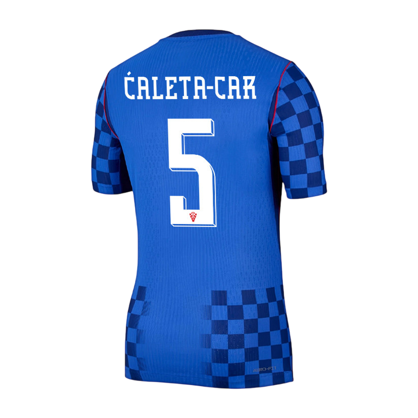 Croatia ĆALETA-CAR #5 Away World Cup 2026 Jersey Blue Men's