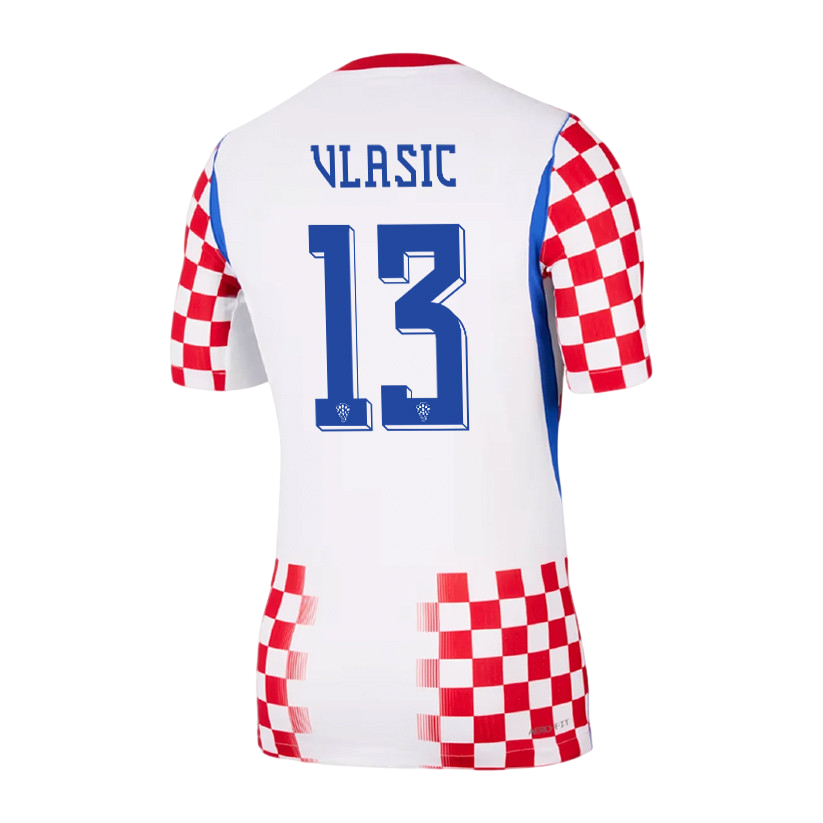 Croatia VLASIC #13 Home World Cup 2026 Jersey Red & White Men's