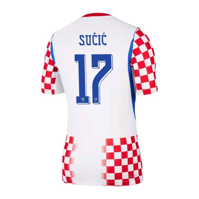Croatia SUČIĆ #17 Home World Cup 2026 Jersey Red & White Men's