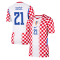 Croatia SUČIĆ #21 Home World Cup 2026 Jersey Red & White Men's