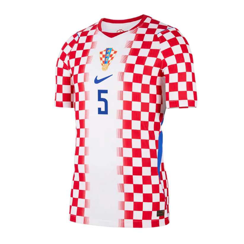 Croatia ĆALETA-CAR #5 Home World Cup 2026 Jersey Red & White Men's