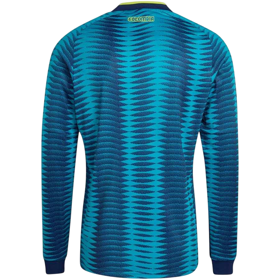 Colombia Away World Cup 2026 Long Sleeve Jersey Blue Men's