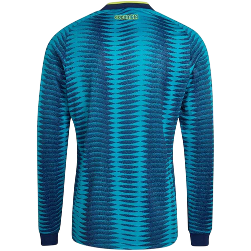Colombia Away World Cup 2026 Long Sleeve Jersey Blue Men's