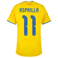 Colombia ASPRILLA #11 Home World Cup 2026 Jersey Player's Version Yellow Men's