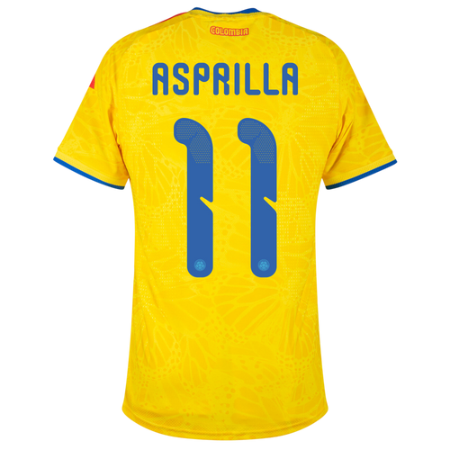 Colombia ASPRILLA #11 Home World Cup 2026 Jersey Player's Version Yellow Men's