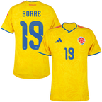Colombia BORRE #19 Home World Cup 2026 Jersey Player's Version Yellow Men's