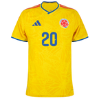 Colombia QUINTERO #20 Home World Cup 2026 Jersey Player's Version Yellow Men's