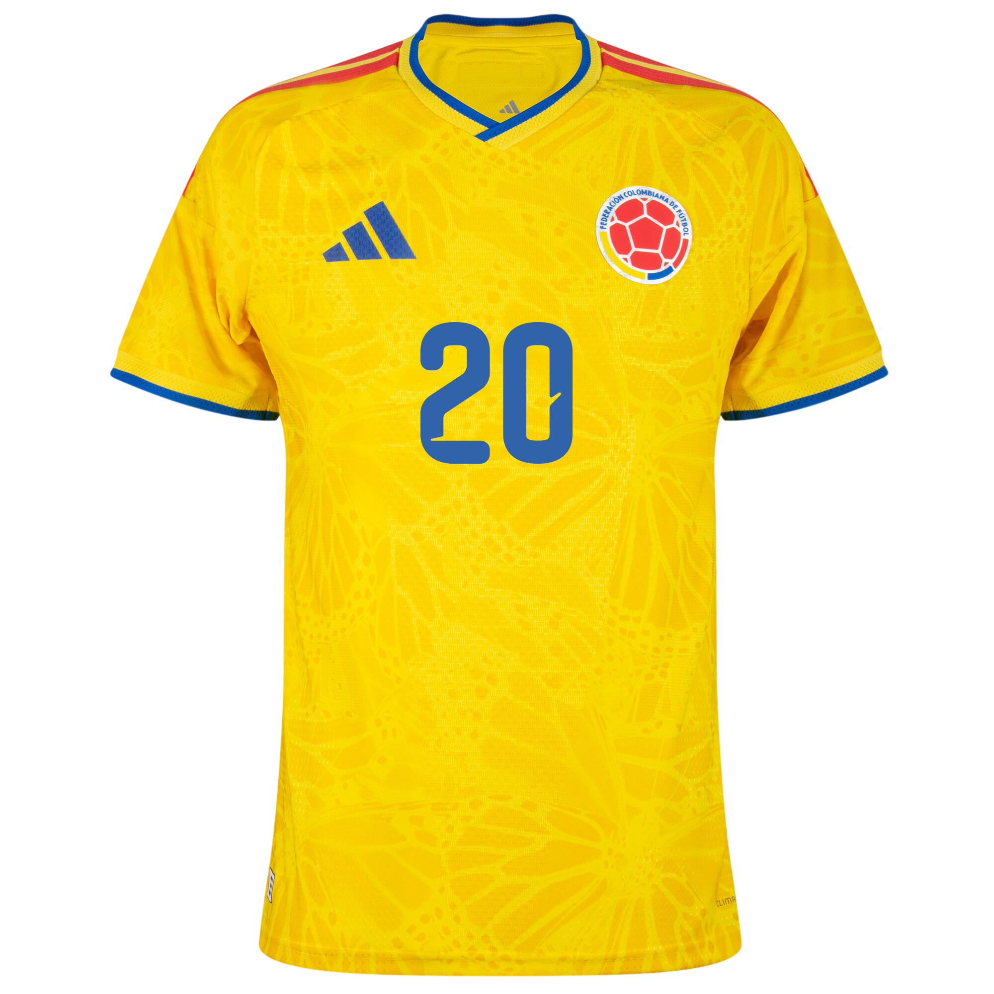 Colombia QUINTERO #20 Home World Cup 2026 Jersey Player's Version Yellow Men's