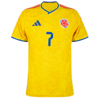 Colombia LUIS DIAZ #7 Home World Cup 2026 Jersey Player's Version Yellow Men's