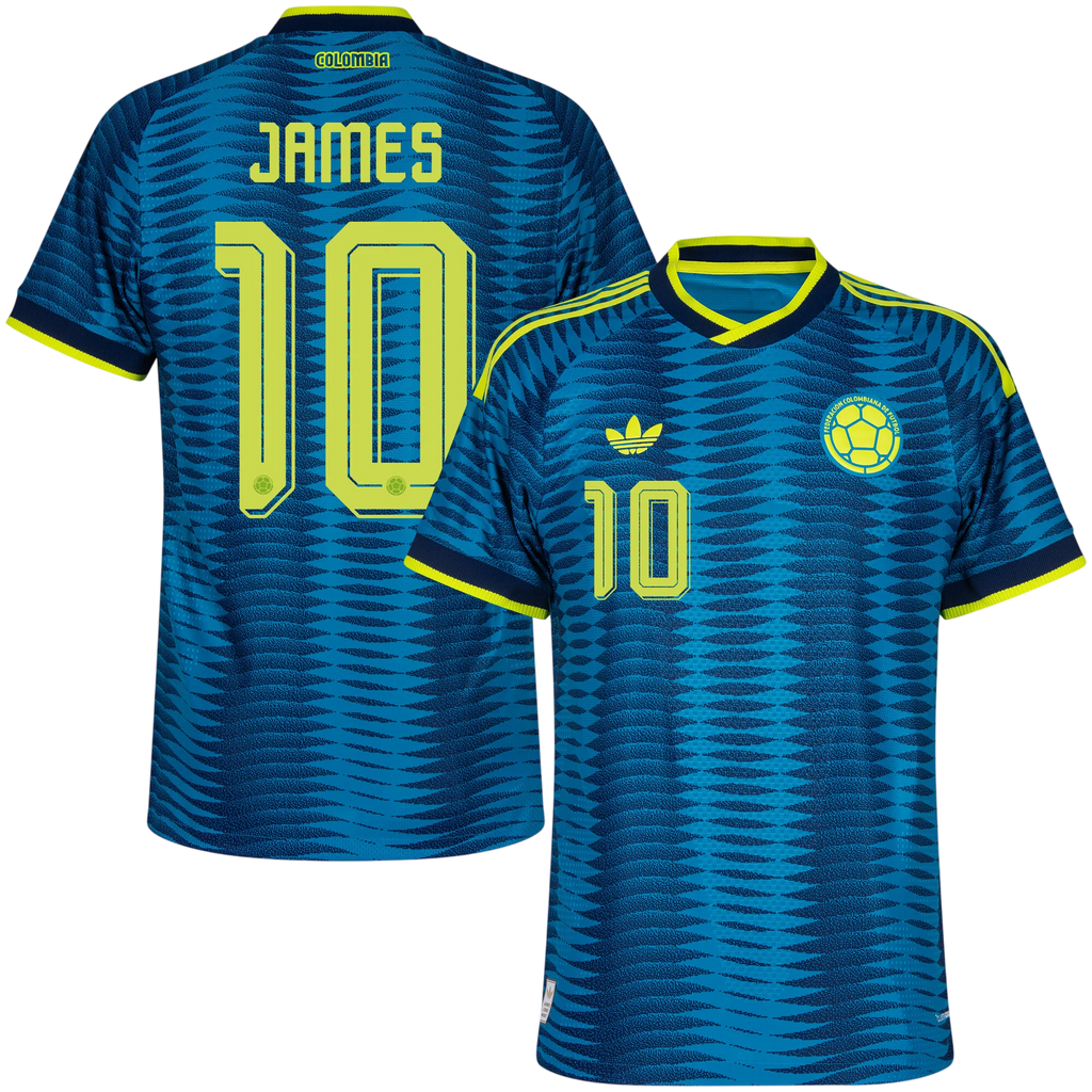 Colombia JAMES #10 Away World Cup 2026 Jersey Player's Version Blue Men's
